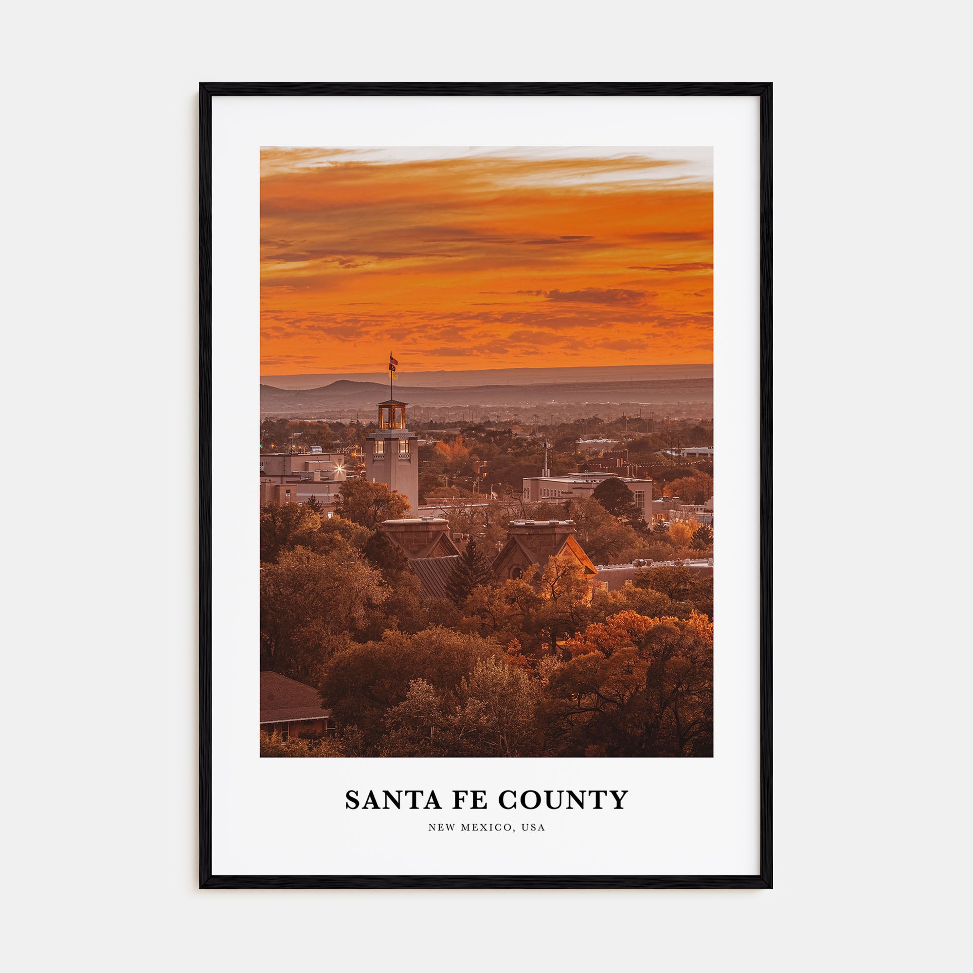 Santa Fe County Portrait Color Poster