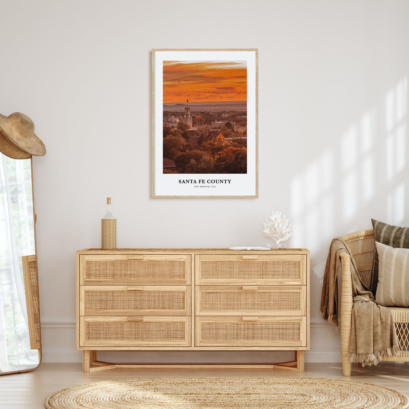 Santa Fe County Portrait Color Poster