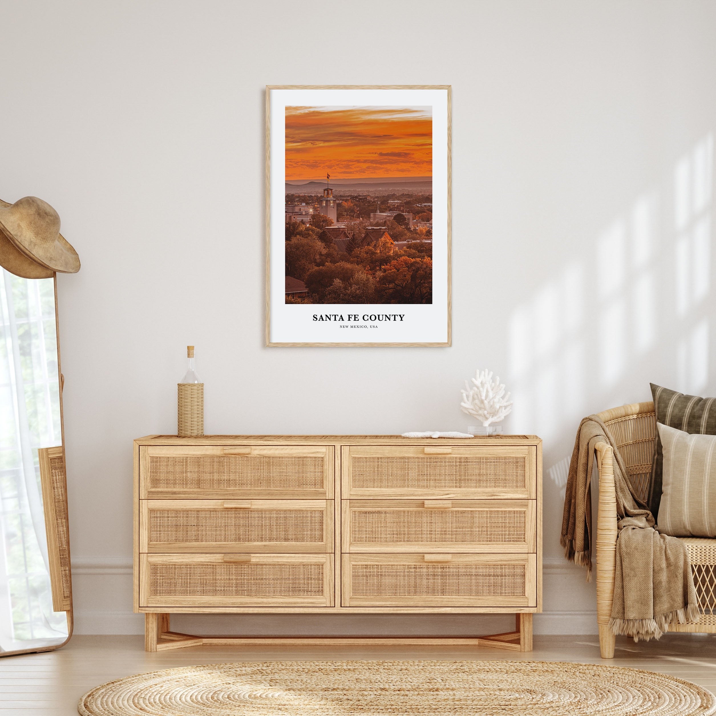 Santa Fe County Portrait Color Poster