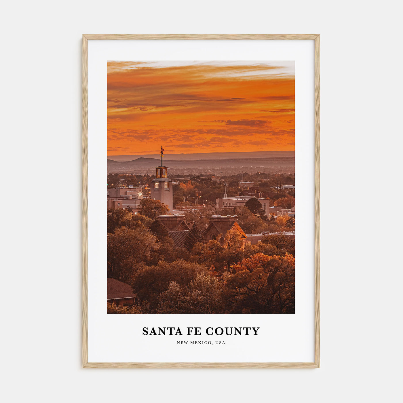 Santa Fe County Portrait Color Poster