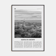 Santa Fe County Travel B&W Poster