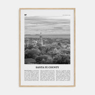 Santa Fe County Travel B&W Poster