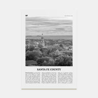 Santa Fe County Travel B&W Poster