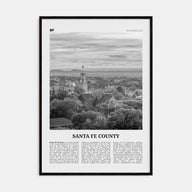 Santa Fe County Travel B&W Poster