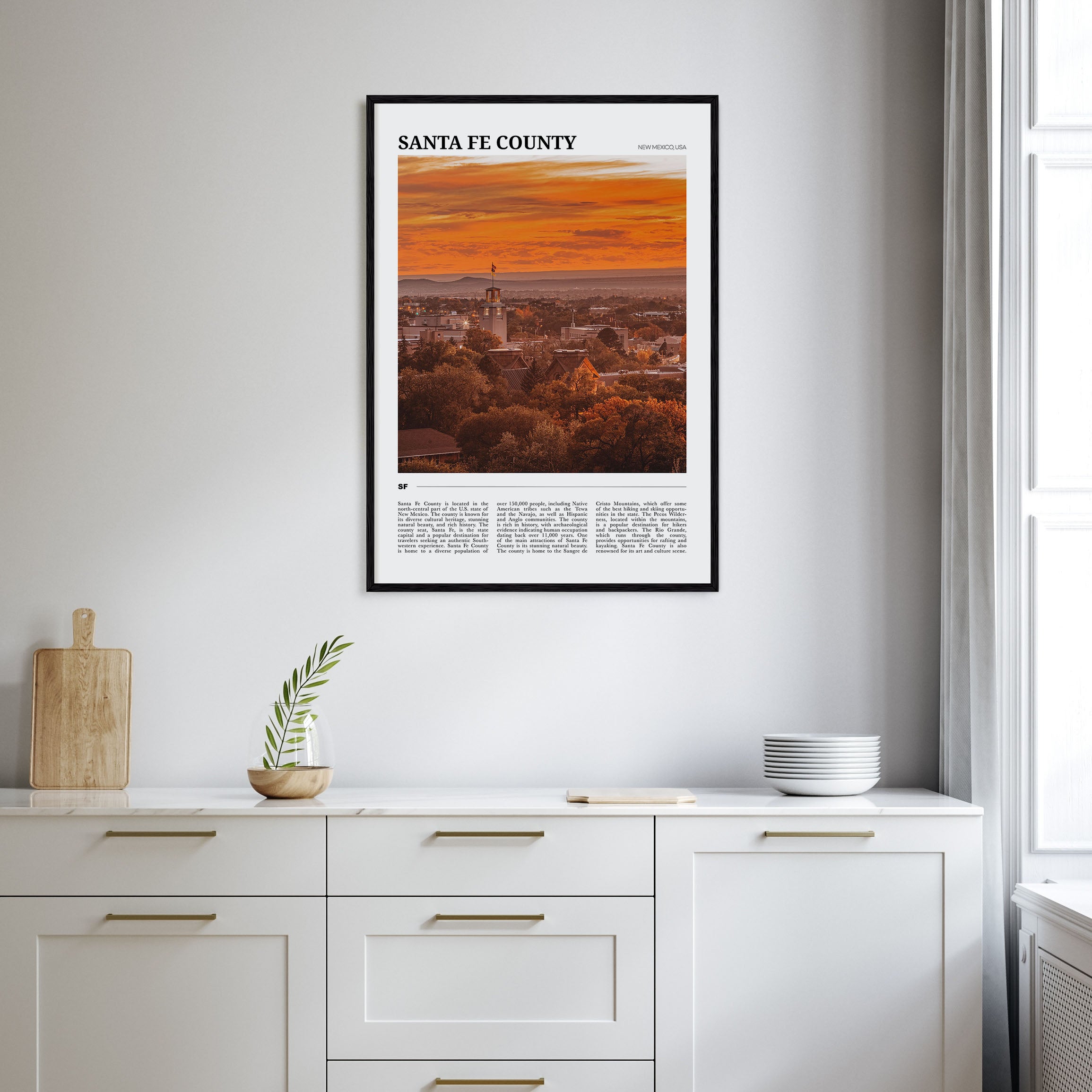 Santa Fe County Travel Color Poster