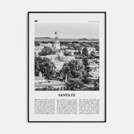 Santa Fe Travel B&W Poster