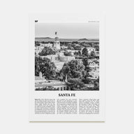 Santa Fe Travel B&W Poster