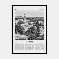 Santa Fe Travel B&W Poster