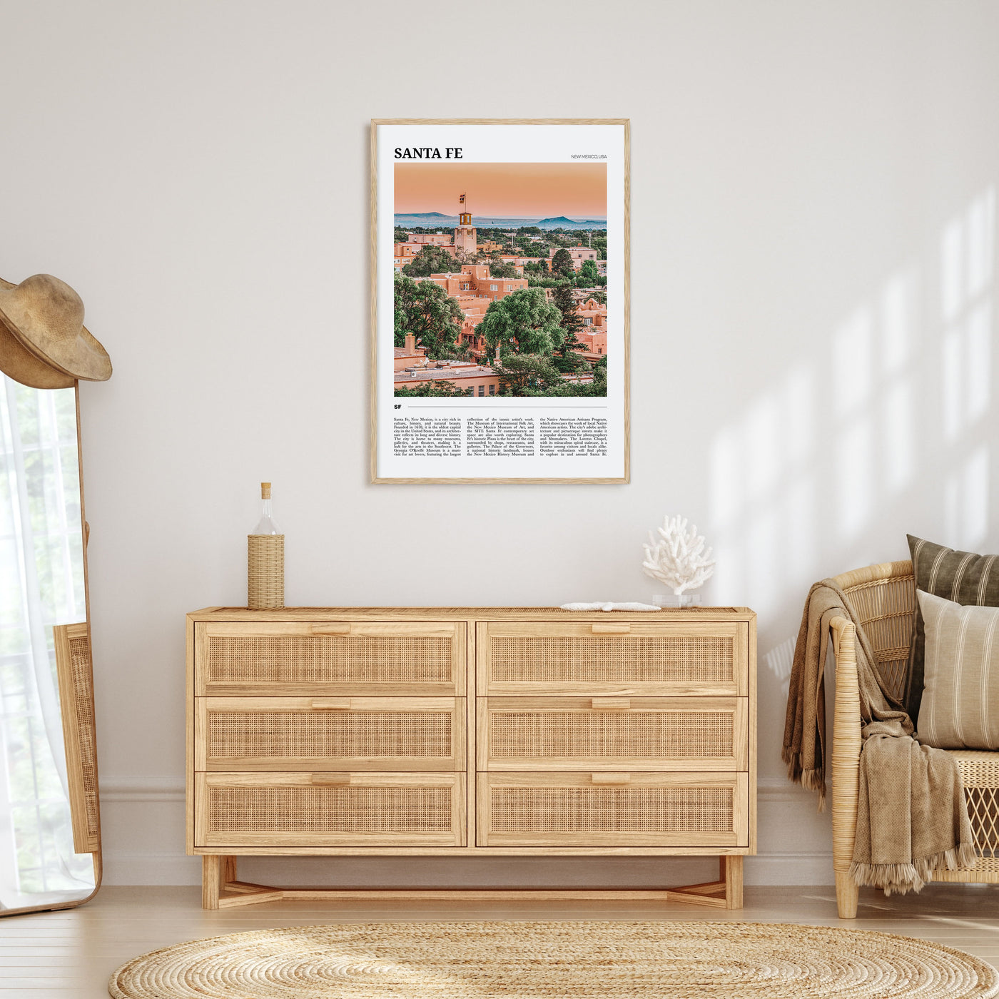 Santa Fe Travel Color Poster