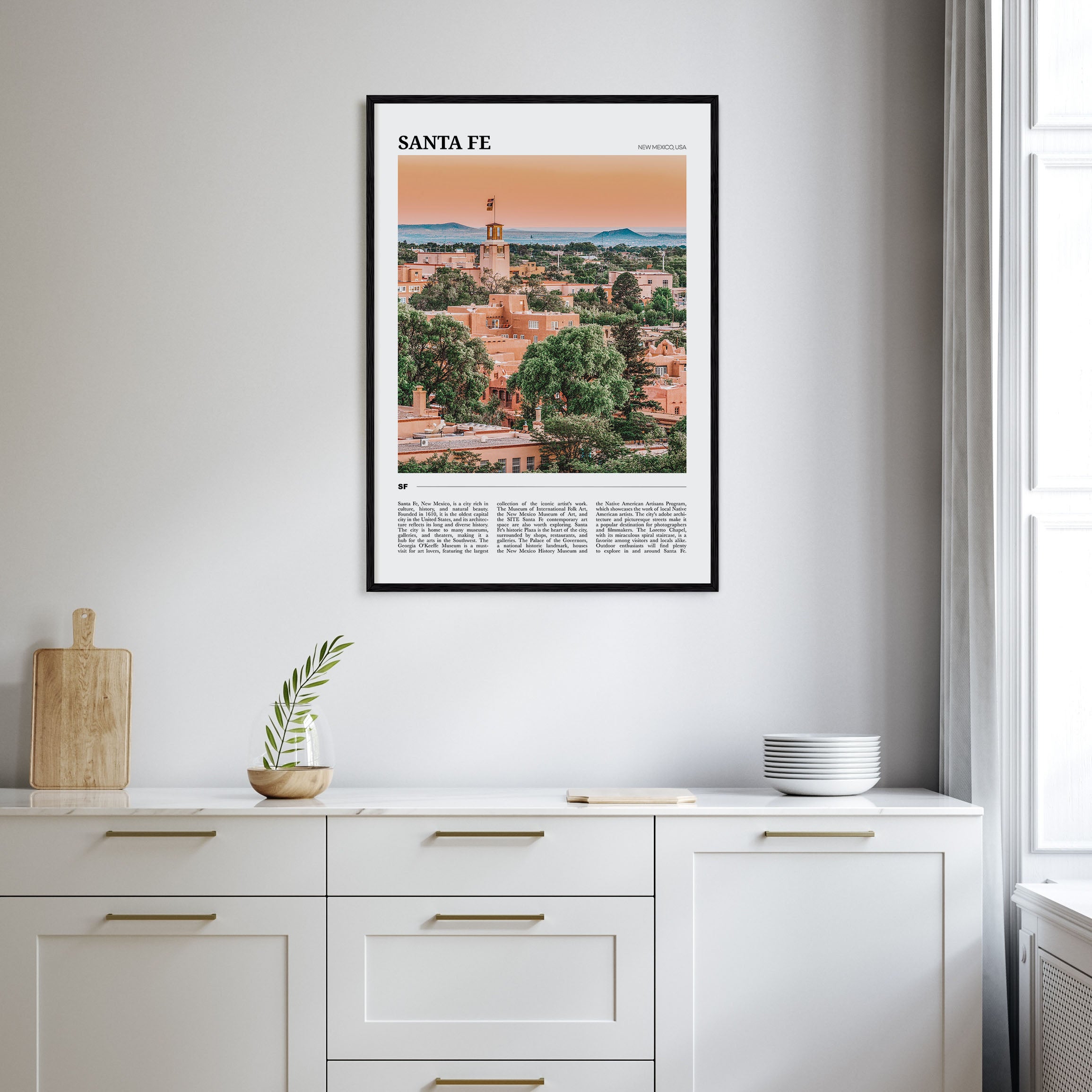Santa Fe Travel Color Poster