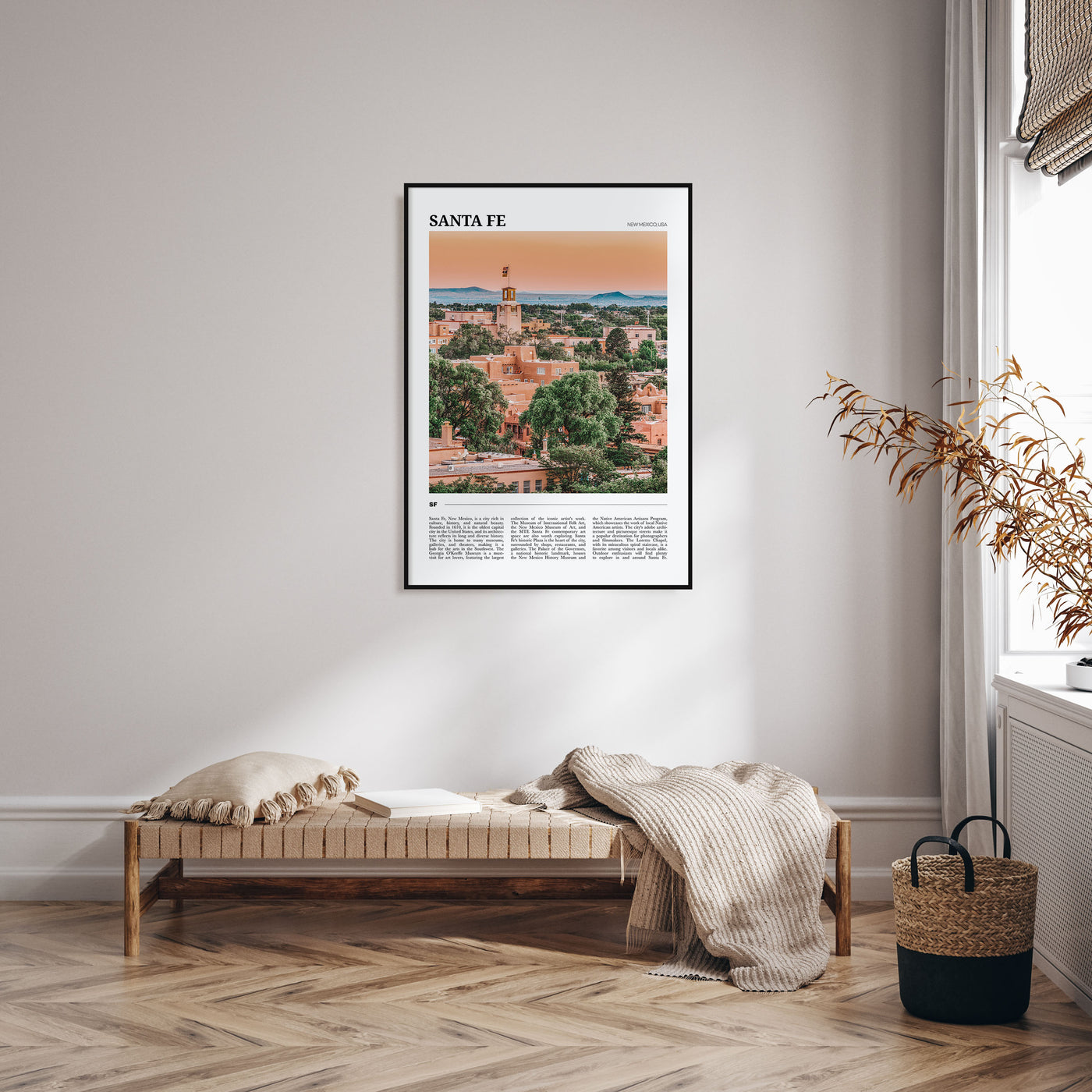 Santa Fe Travel Color Poster