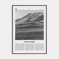 Santa Maria Travel B&W Poster