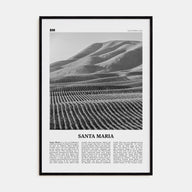 Santa Maria Travel B&W Poster
