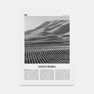 Santa Maria Travel B&W Poster