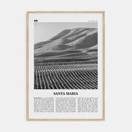 Santa Maria Travel B&W Poster