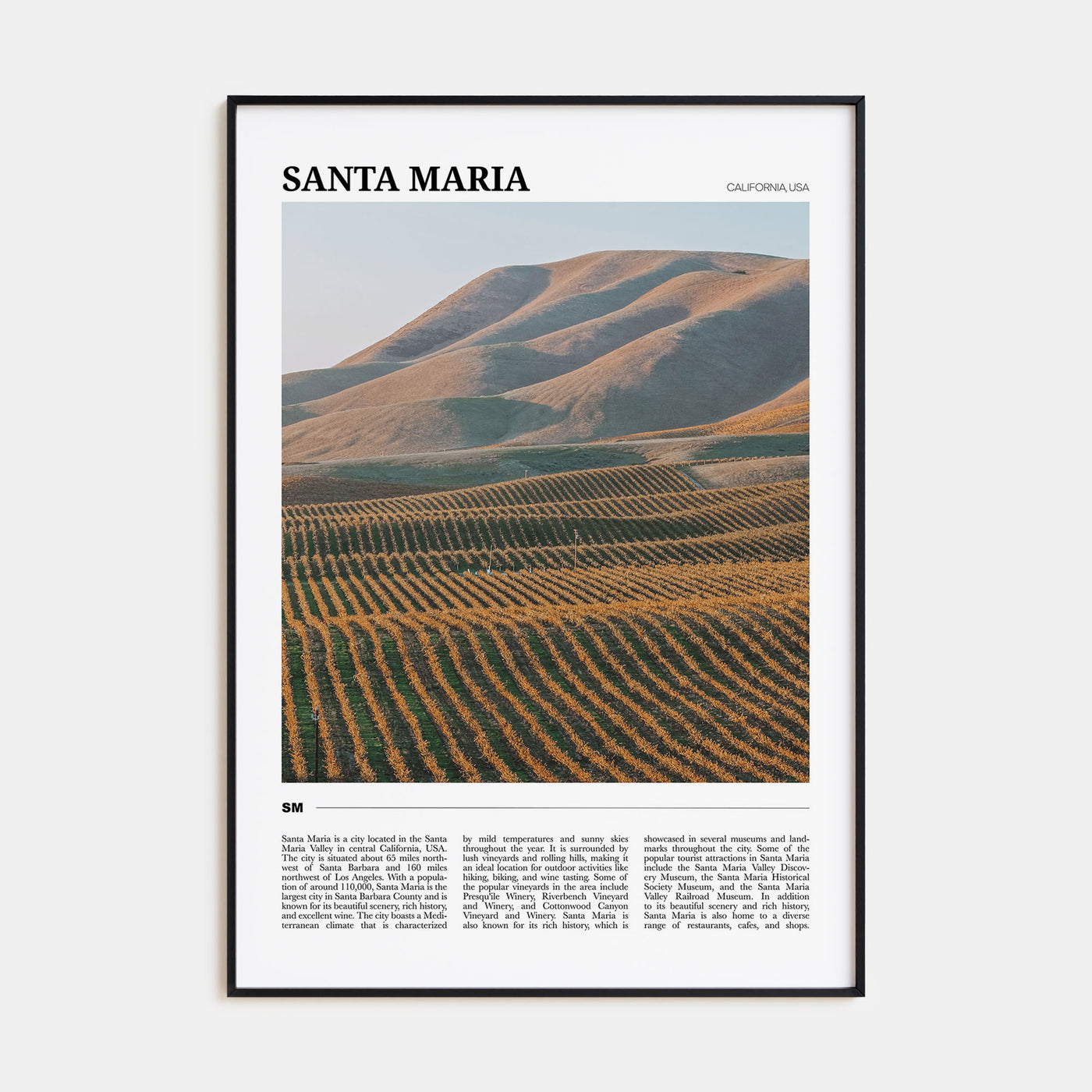 Santa Maria Travel Color Poster