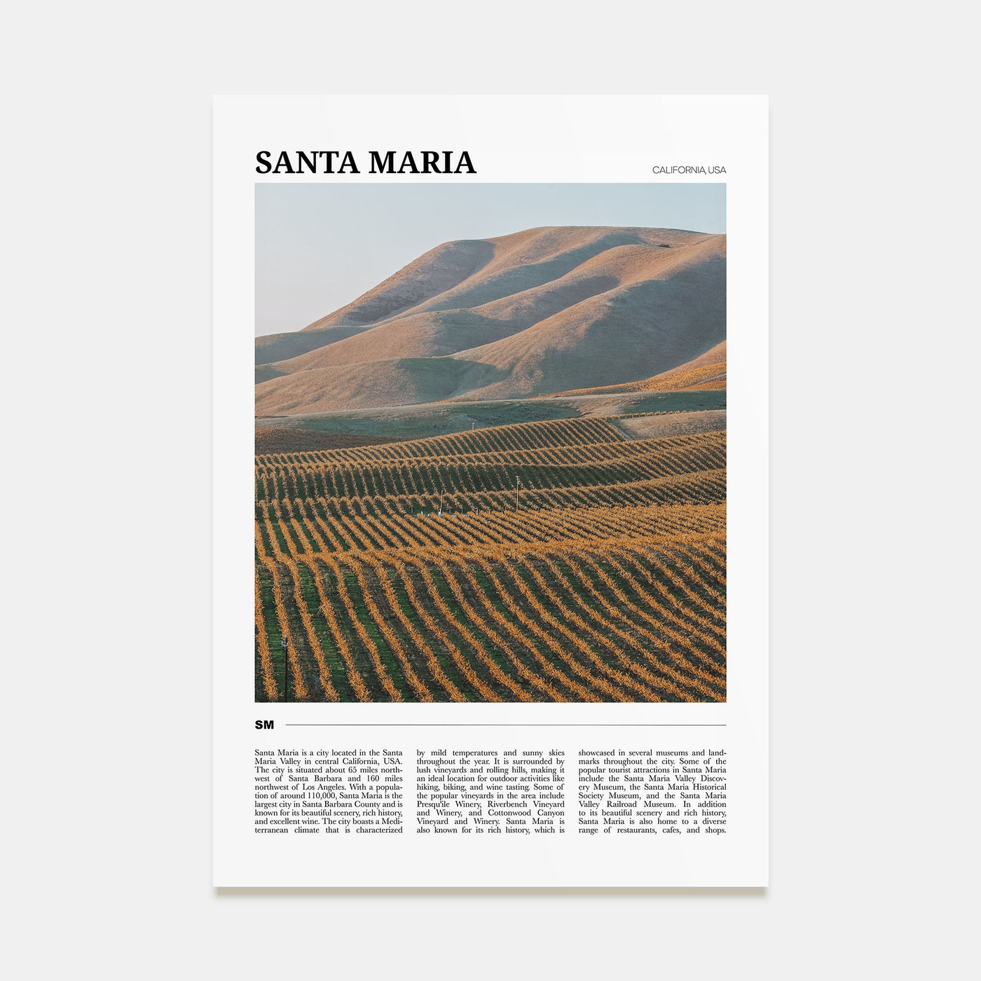 Santa Maria Travel Color Poster