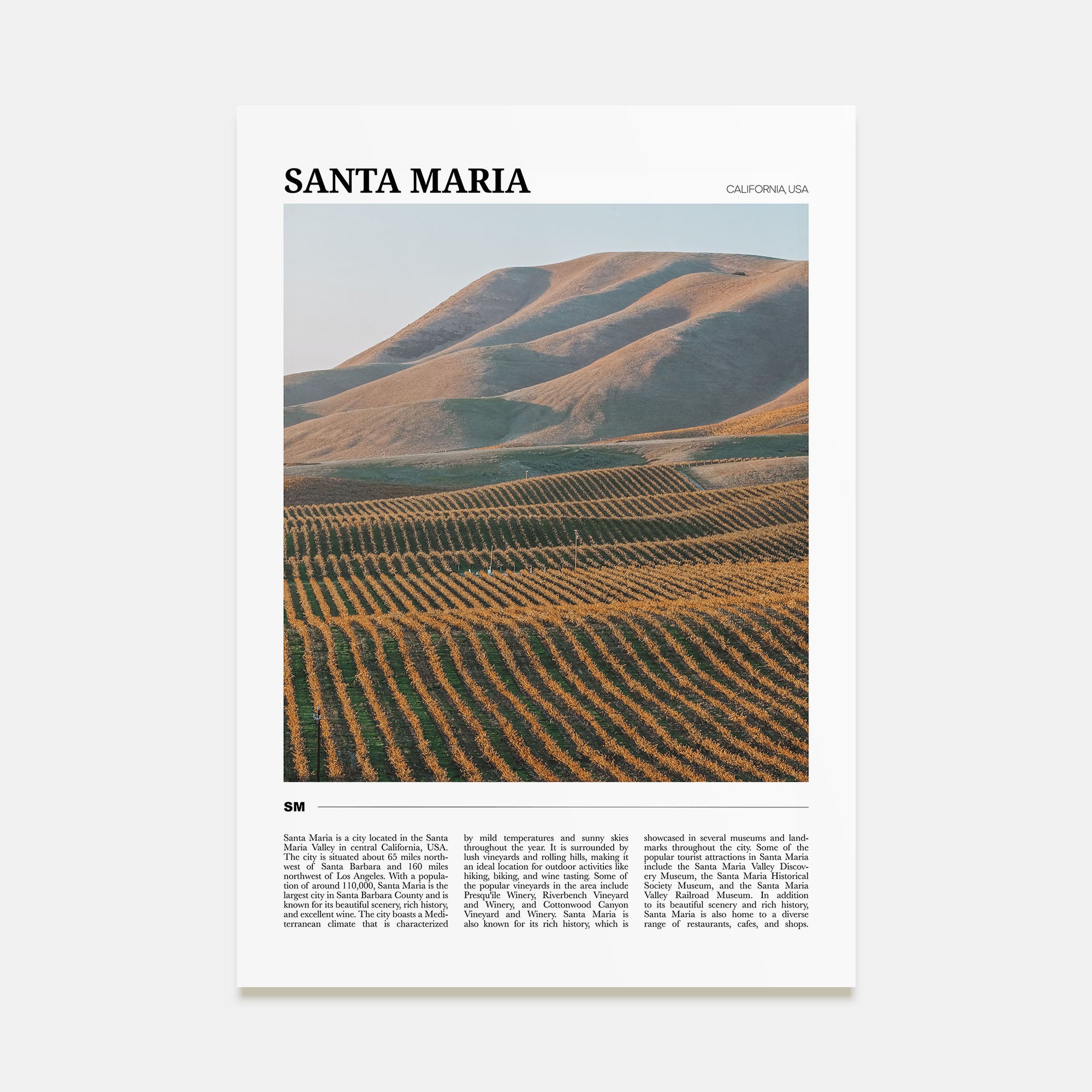 Santa Maria Travel Color Poster