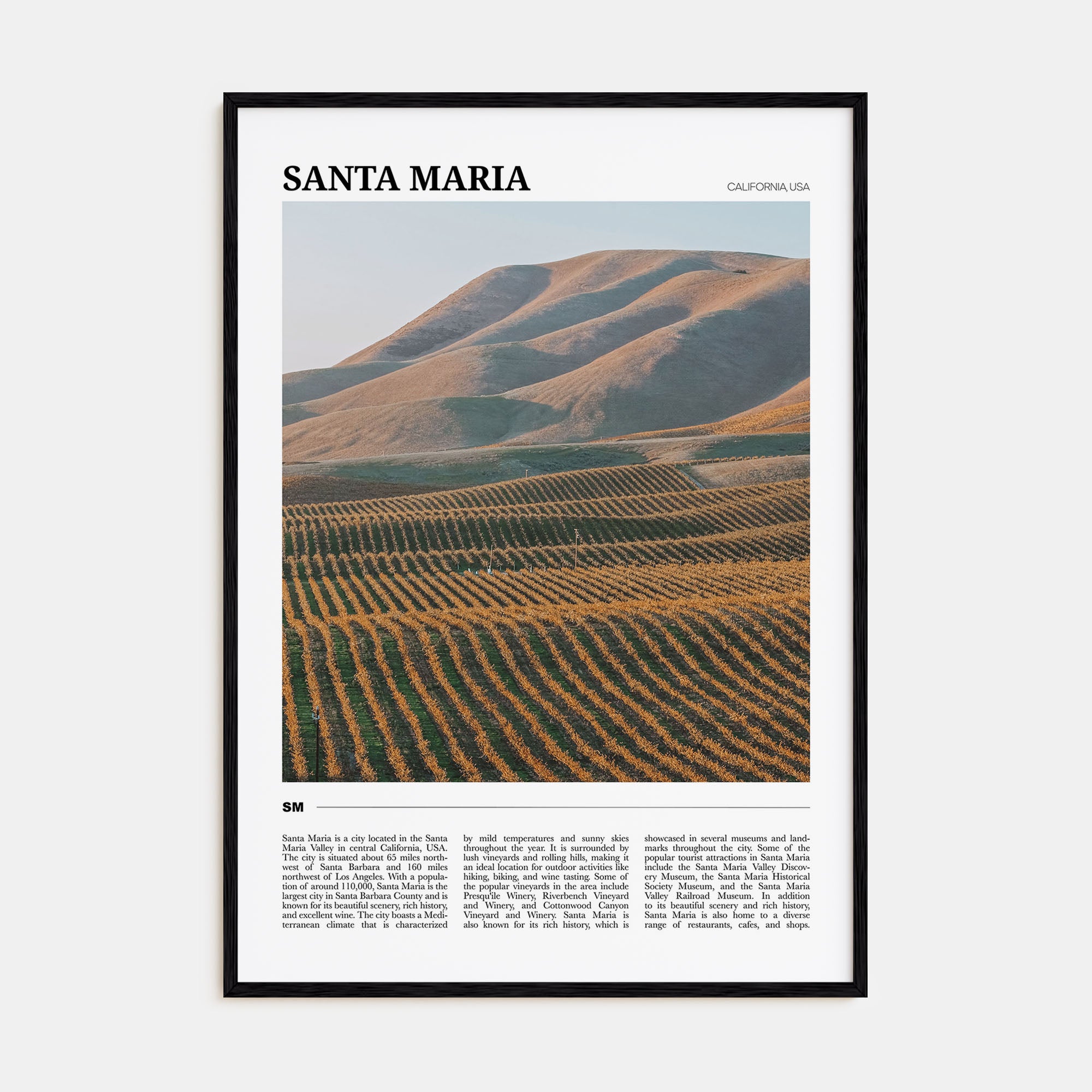 Santa Maria Travel Color Poster