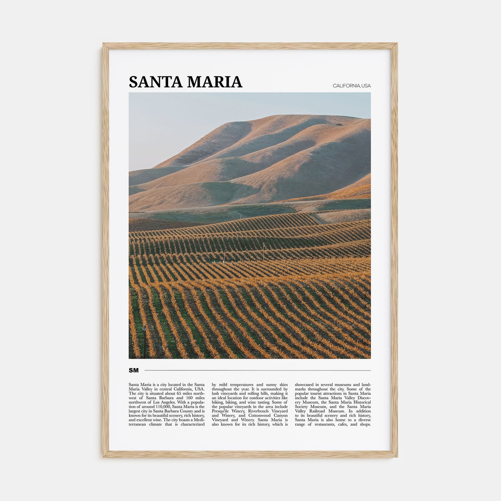 Santa Maria Travel Color Poster
