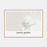 Santa Marta Map Landscape Poster