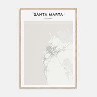 Santa Marta Map Portrait Poster