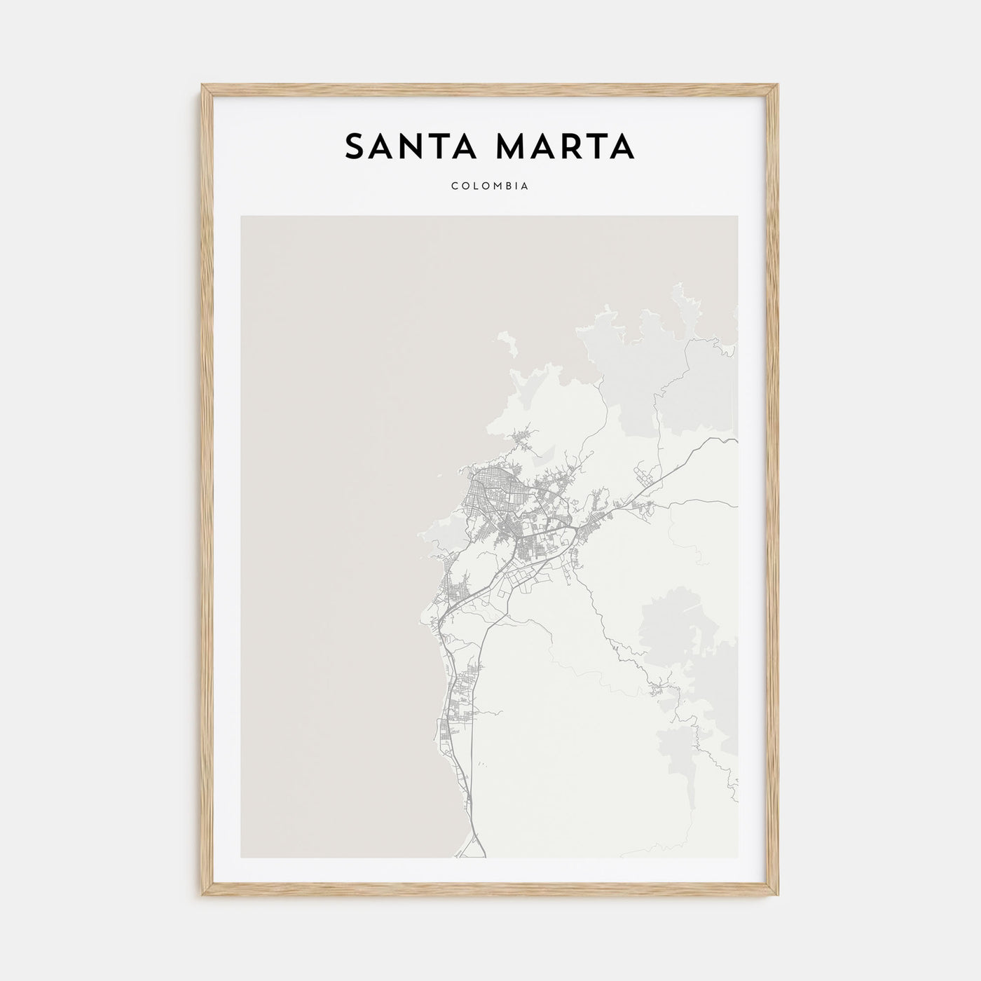 Santa Marta Map Portrait Poster