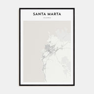 Santa Marta Map Portrait Poster