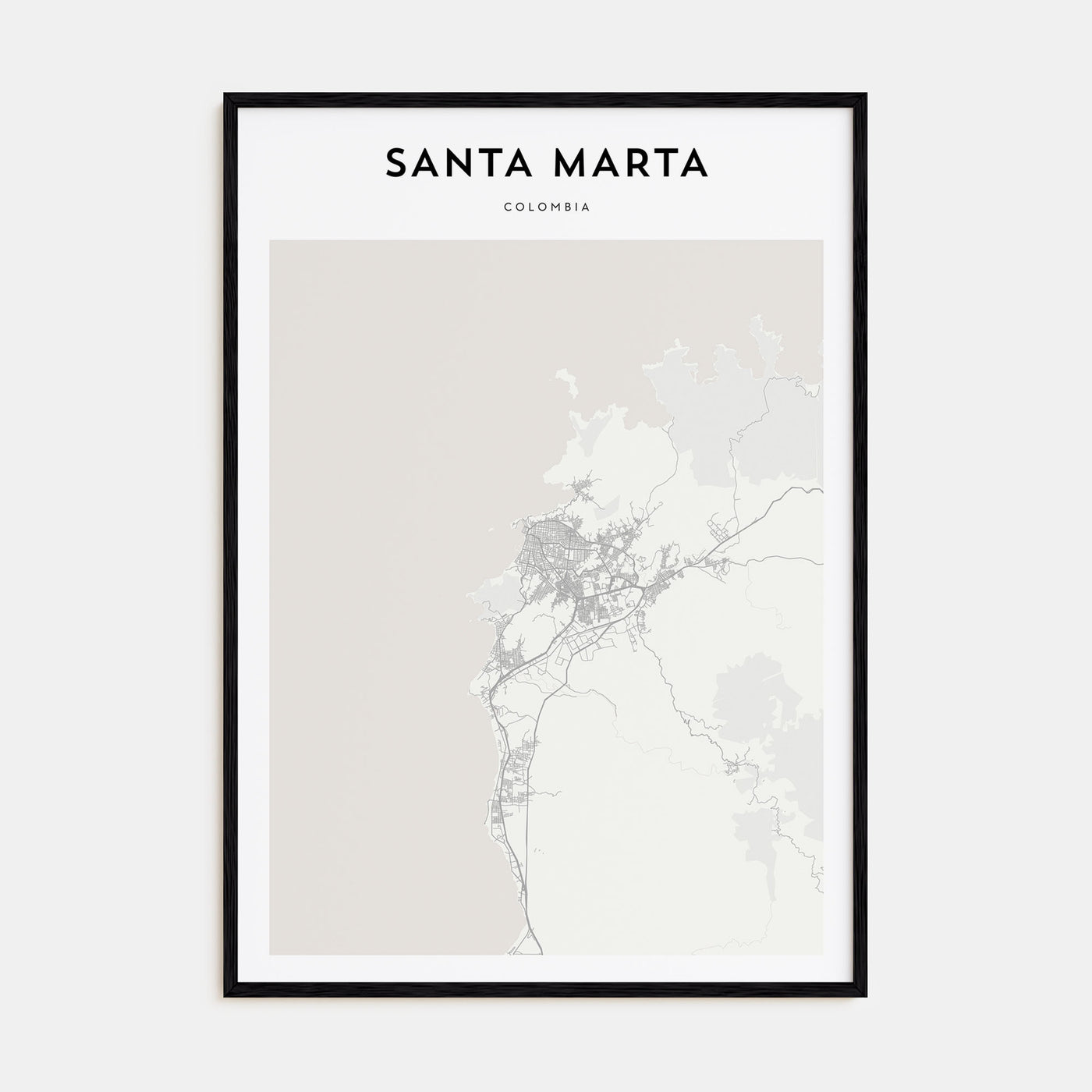 Santa Marta Map Portrait Poster