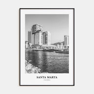 Santa Marta Portrait B&W Poster