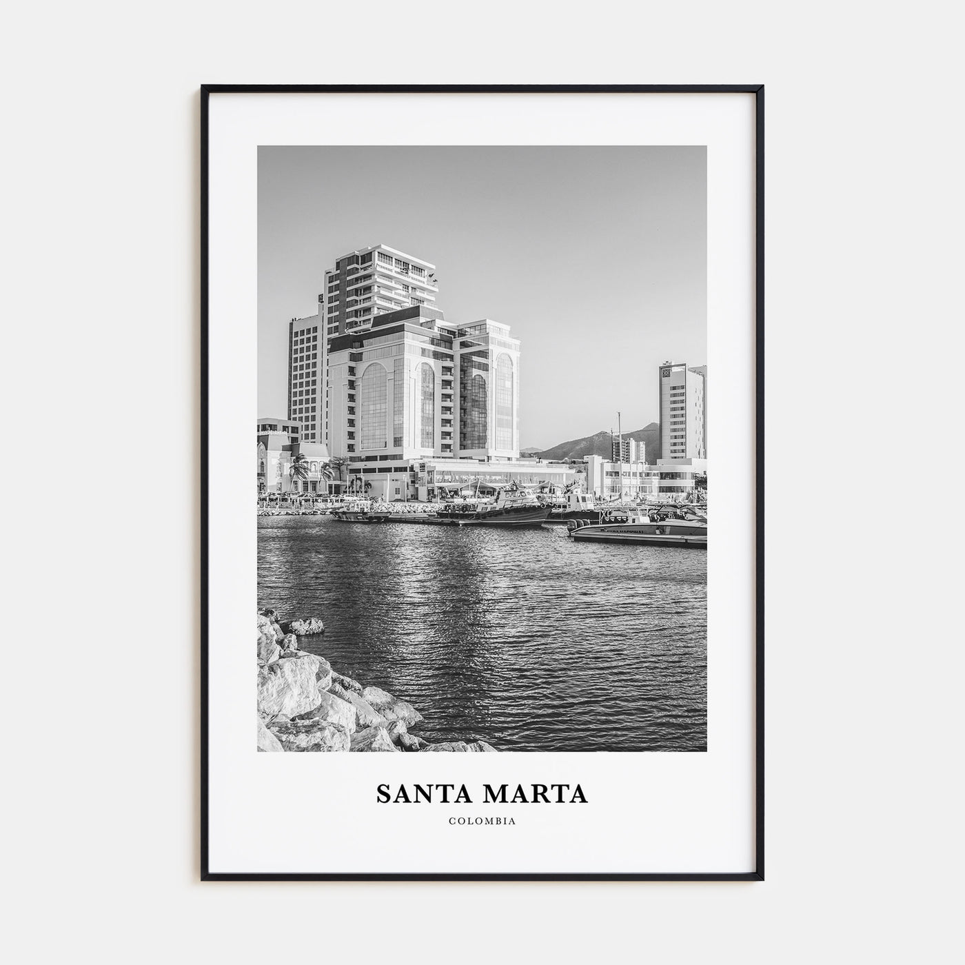 Santa Marta Portrait B&W Poster