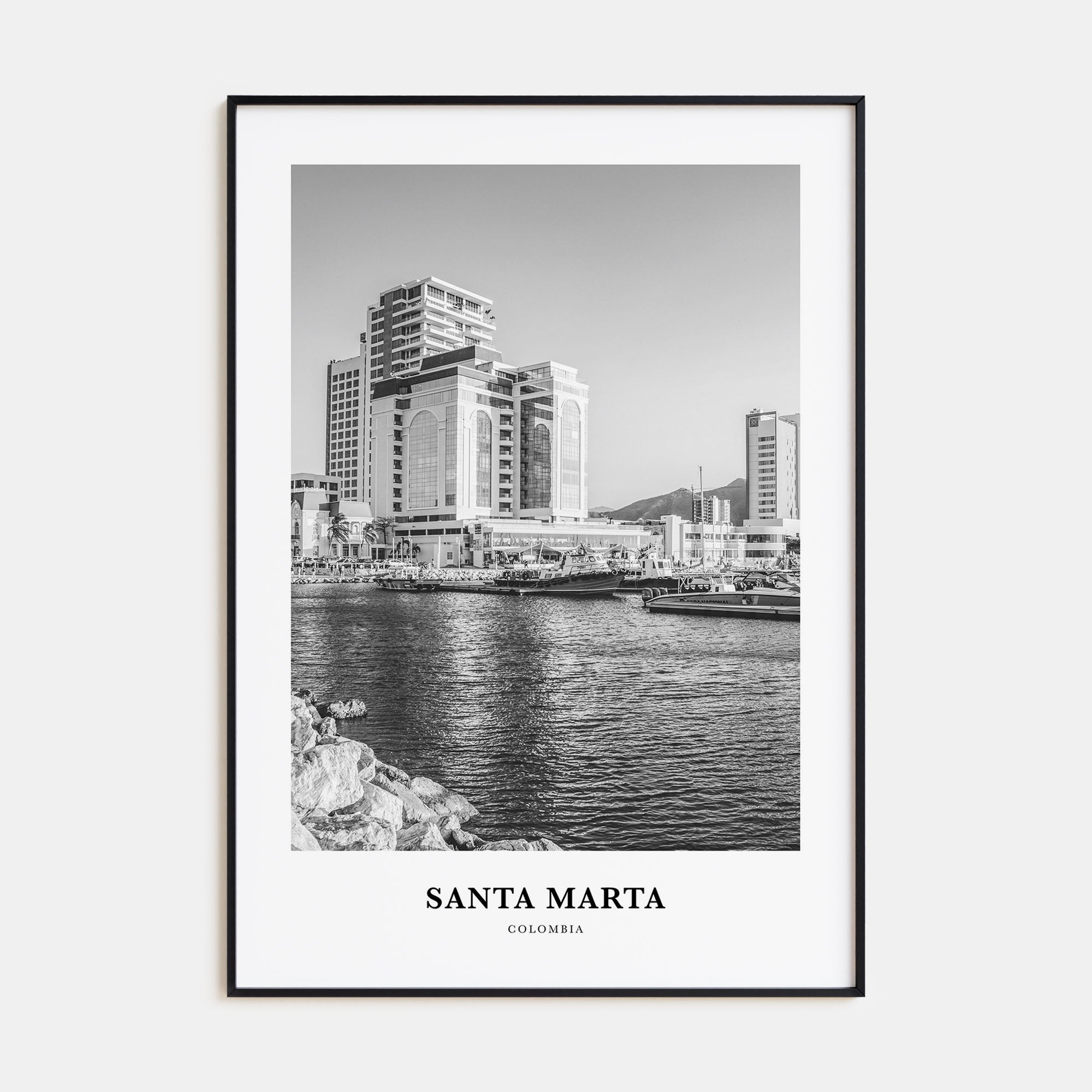 Santa Marta Portrait B&W Poster