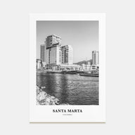 Santa Marta Portrait B&W Poster