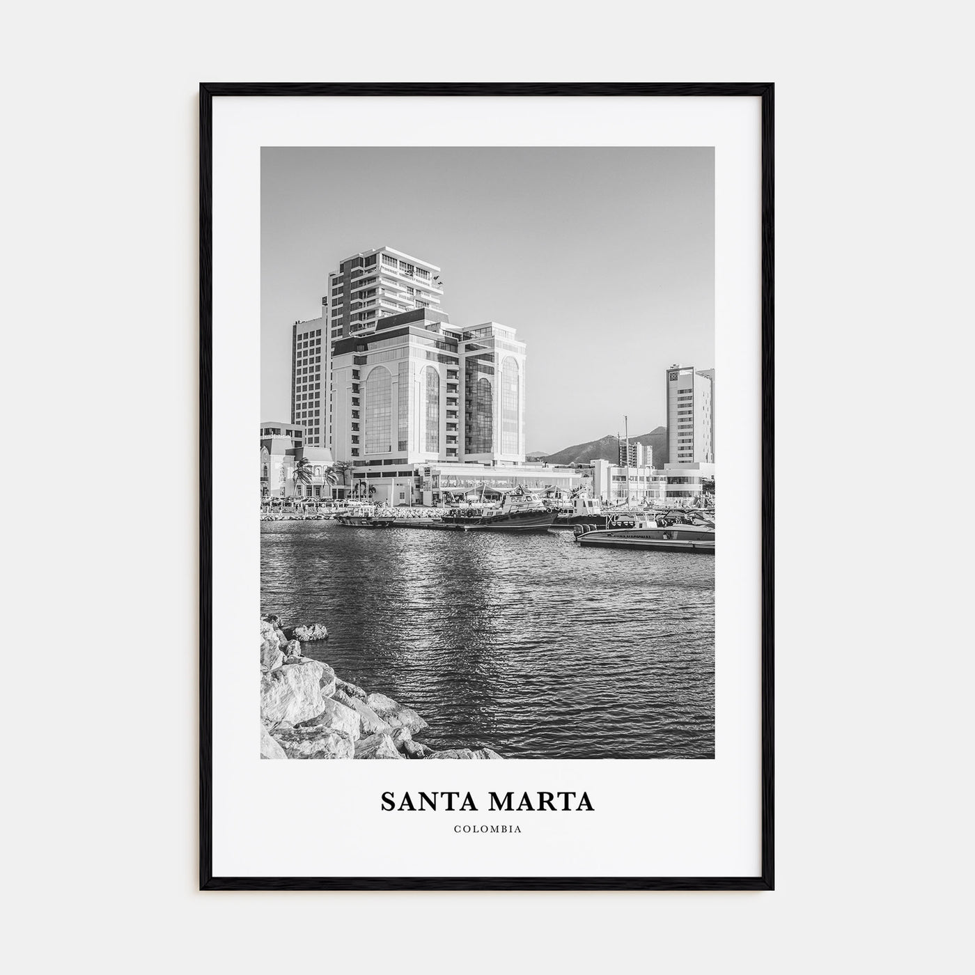 Santa Marta Portrait B&W Poster