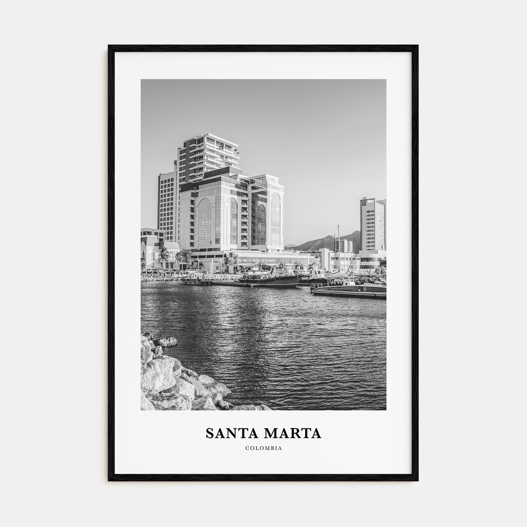 Santa Marta Portrait B&W Poster
