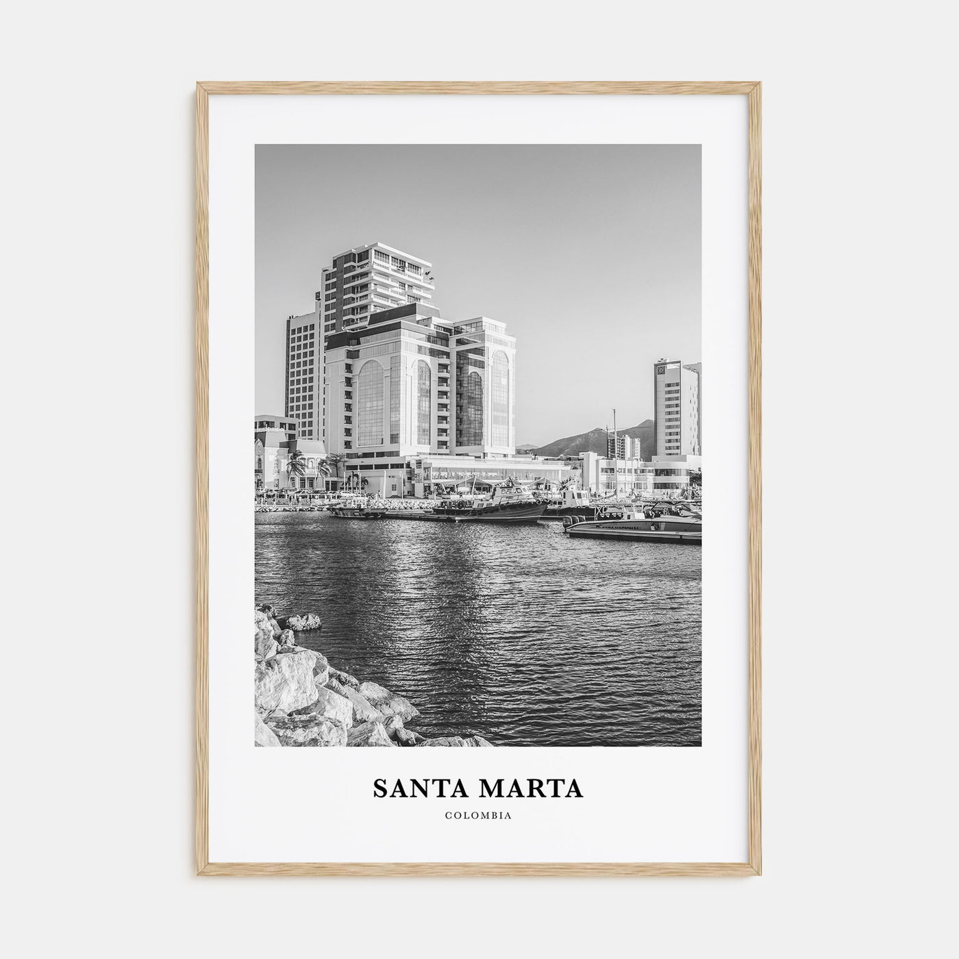 Santa Marta Portrait B&W Poster