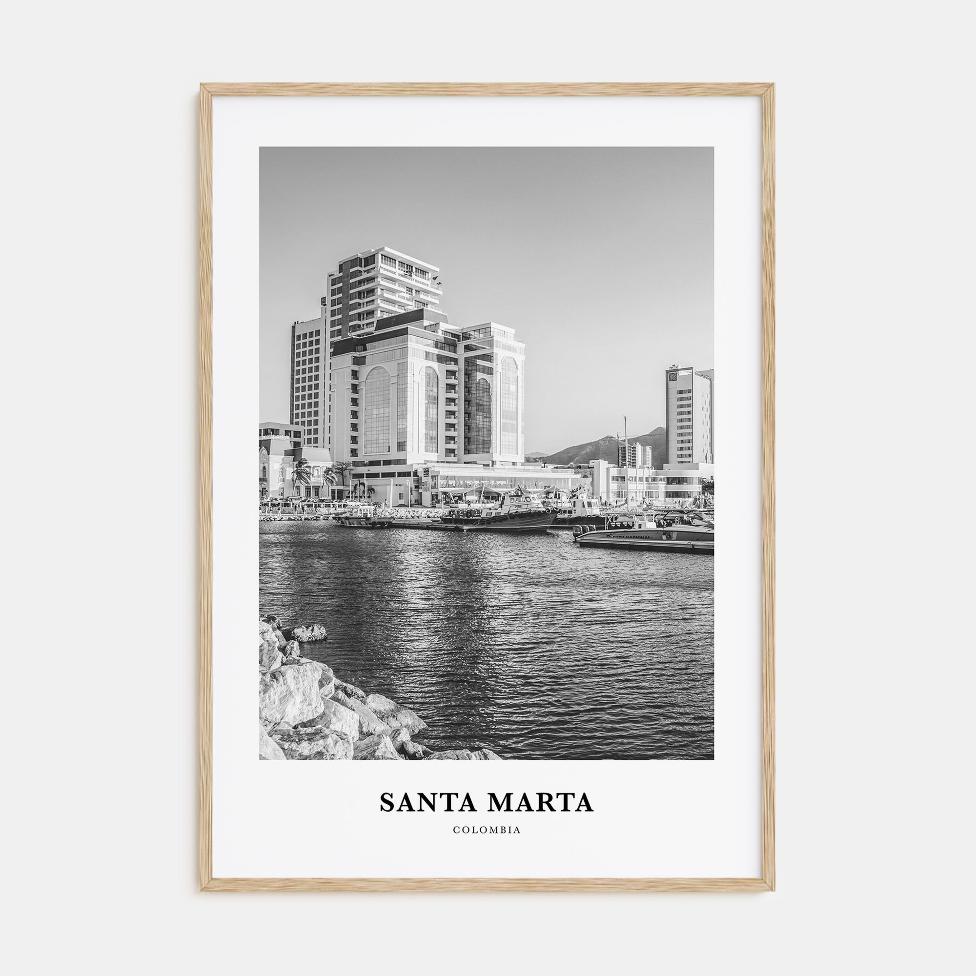 Santa Marta Portrait B&W Poster