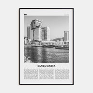 Santa Marta Travel B&W Poster