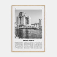 Santa Marta Travel B&W Poster