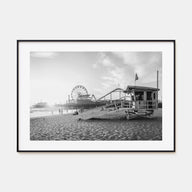 Santa Monica Landscape B&W Poster