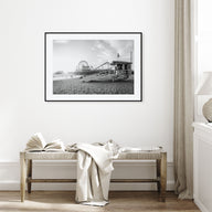 Santa Monica Landscape B&W Poster