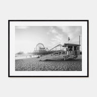 Santa Monica Landscape B&W Poster