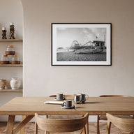 Santa Monica Landscape B&W Poster