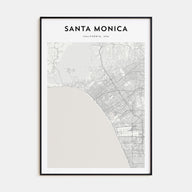 Santa Monica Map Portrait Poster