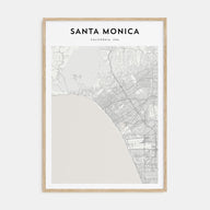 Santa Monica Map Portrait Poster