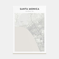 Santa Monica Map Portrait Poster