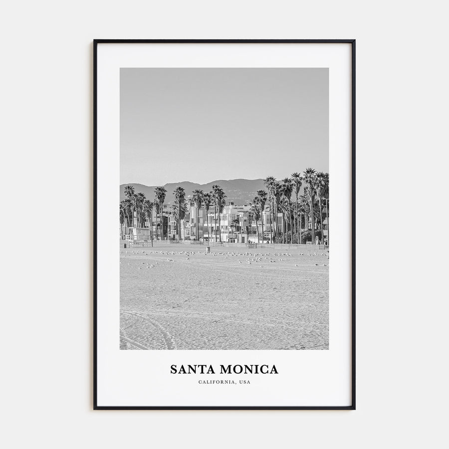 Santa Monica Portrait B&W No 1 Poster