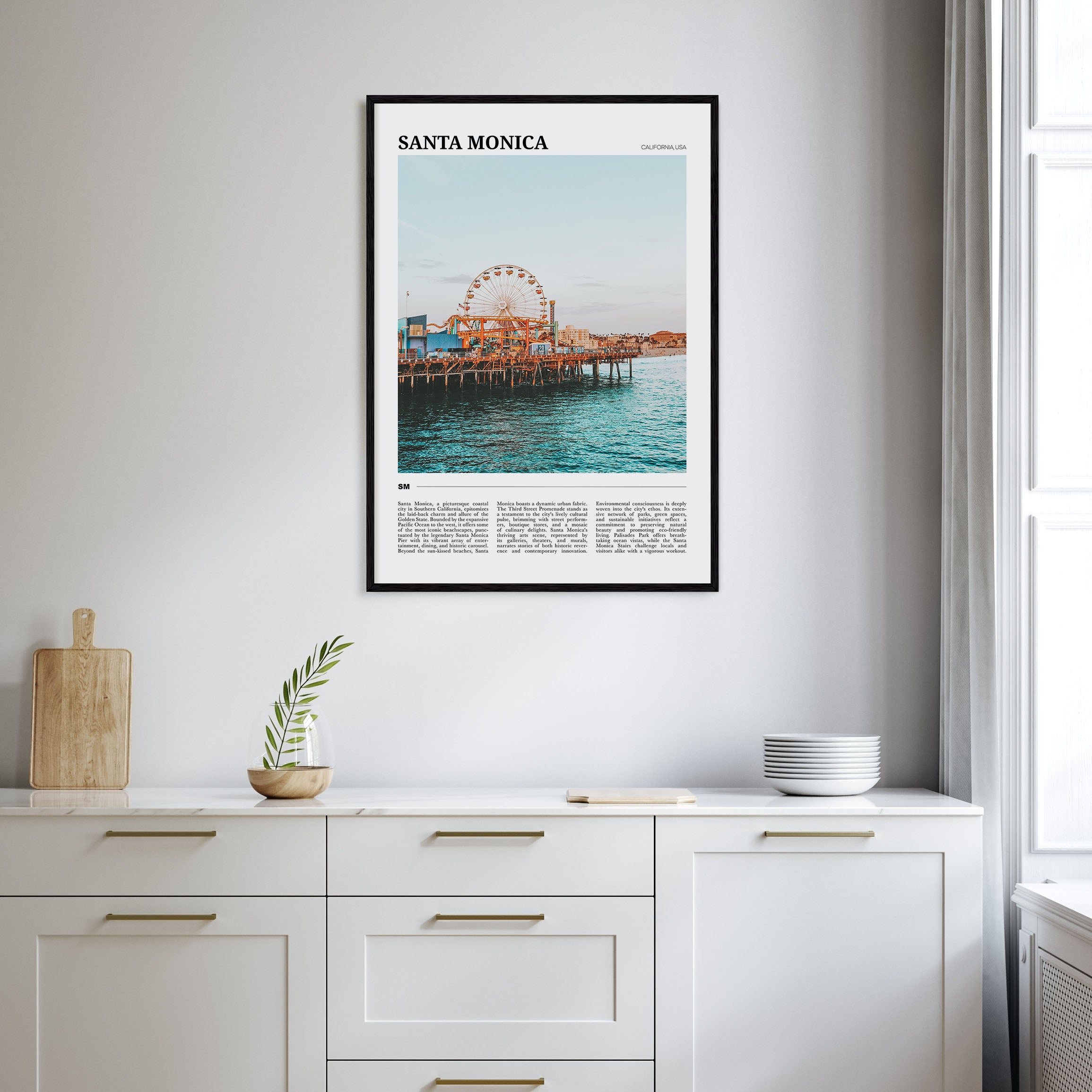 Santa Monica Travel Color No 2 Poster