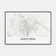 Santa Rosa Map Landscape Poster