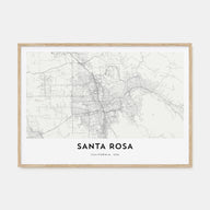 Santa Rosa Map Landscape Poster